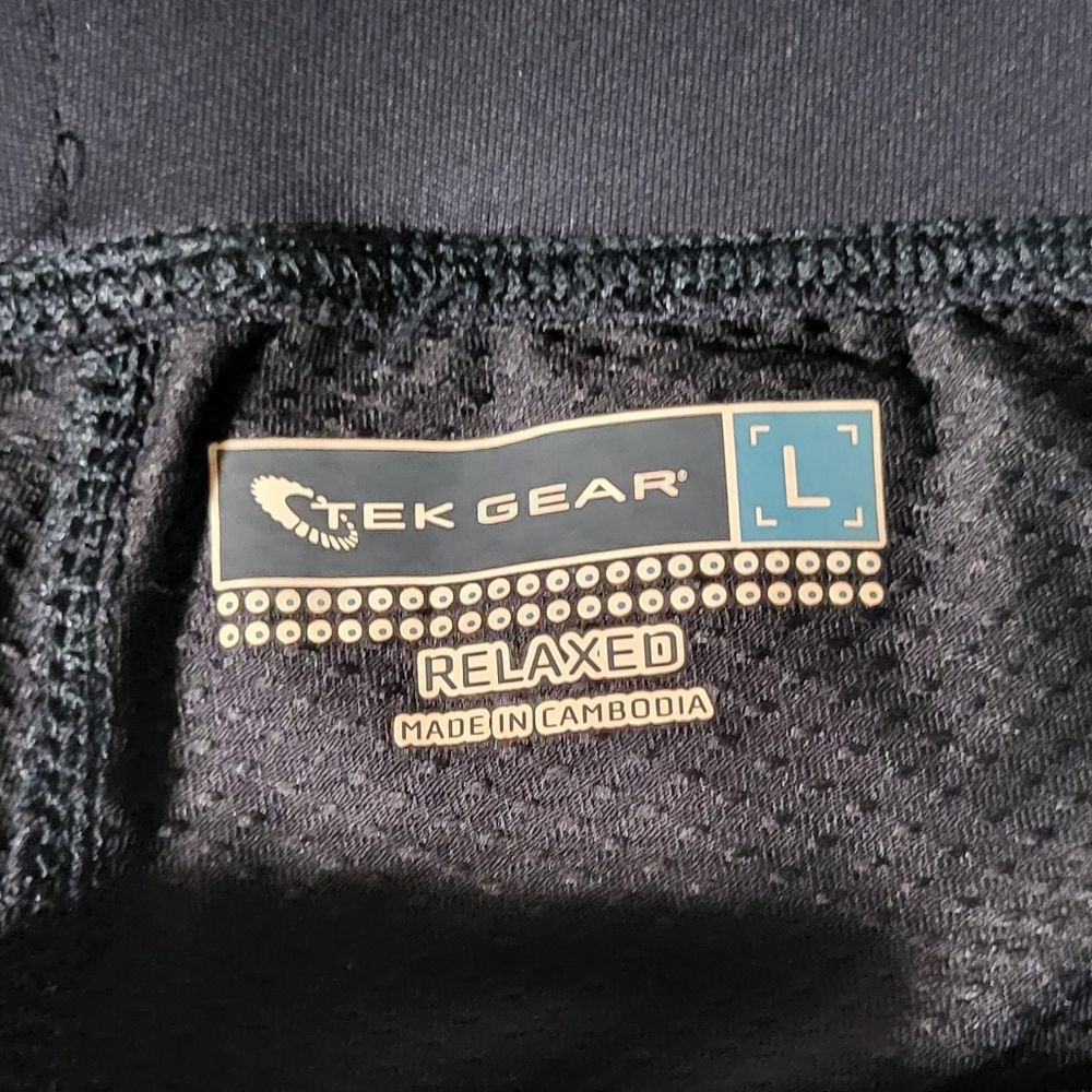 Tek Gear Women's Vintage Black Double Striped High Waist Track Pants Sz Large 🐈 - Picture 2 of 11